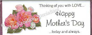 Mother's Day Personalized Pink Rosev Candy Bar Wrapper